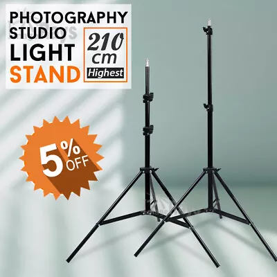 2x Adjustable Light Stand Tripod Support For Studio Photo Flash LED Video Light • $27.99