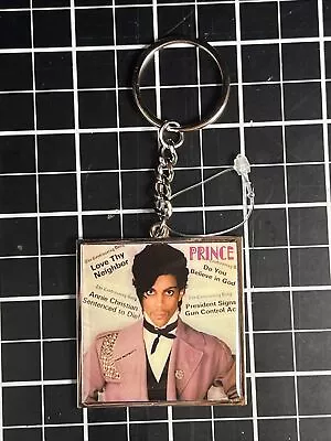 Prince Controversy Album Cover Metal Keychain Keyring Musician Love Thy Neighbor • $10.49