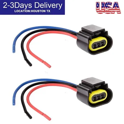 US Local-ship H13 9008 Wiring Harness Female Socket Headlight LED Plug Adapter • $9.99