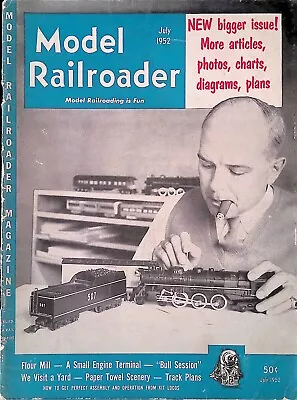 Model Railroader Magazine July 1952 Flour Mill A Small Engine Terminal • $11.99