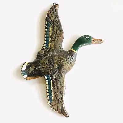 Vintage Ceramic Flying Mallard Duck Wall Hanging Decor • $26.99