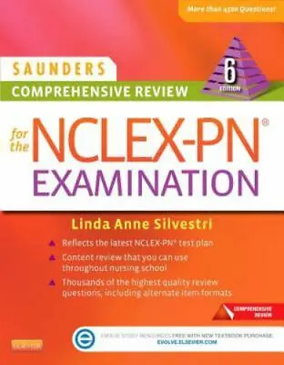 $19.88 • Buy Saunders Comprehensive Review For The NCLEX-PN® Examination By Linda Anne...