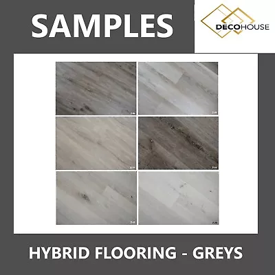 Grey Wood Sample Hybrid Click Lock Luxury Vinyl Floor Commercial Waterproof • $12