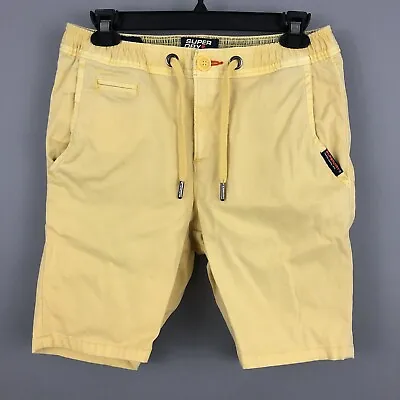 Superdry Sun Scorched  8  Inseam Shorts MENS 28W Yellow Elastic Waist Drawstring • $24.99
