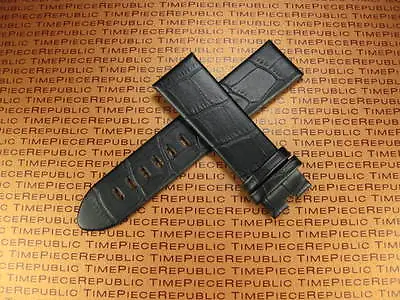 Black 22mm Alligator Grain Leather Strap Watch Band For MONTBLANC Timewalker • $37.99