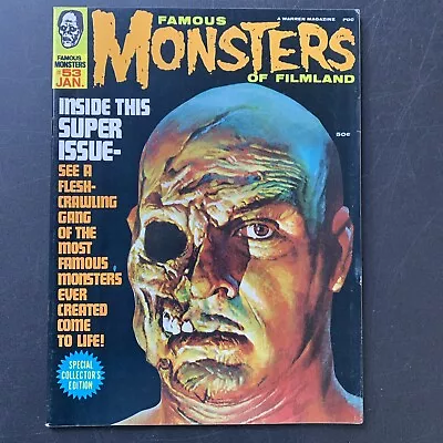 Vintage FAMOUS MONSTERS OF FILMLAND Magazine #53 January 1969 FN- • $13.95