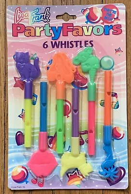 Vintage Lisa Frank Party Favors 6 Whistles New Sealed Animals Girl Theme NOS • $34.95
