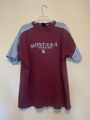 Montana Grizzlies Varsity Classics Tshirt Adult XL Maroon Patch Vintage • $14