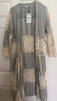 Zara Crochet Patchwork Kimono Size S-M • $89