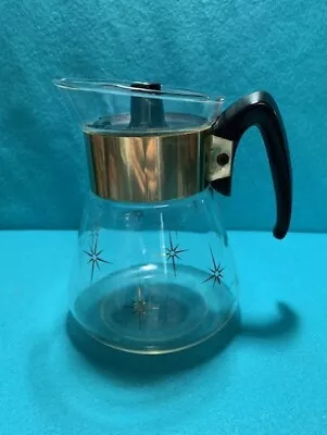 Vintage Corning Starburst Mid-century Modern 4-cup Heat Proof Glass Carafe • $35