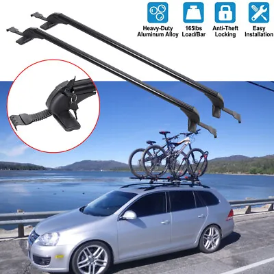 43.3 For VW Golf R Jetta Luggage Carrier Cross Bar Aluminum Car Roof Rack W/Lock • $135.58