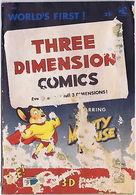 THREE DIMENSION COMICS 1 St John 1953 MIGHTY MOUSE 1st 3-D Comic Book • $19.99