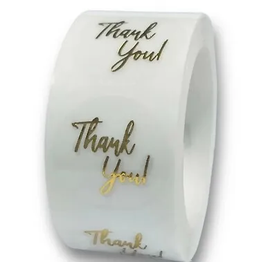 $12.99 • Buy 500pcs/Roll 1   THANK YOU  Stickers Round Sealing Clear Labels 
