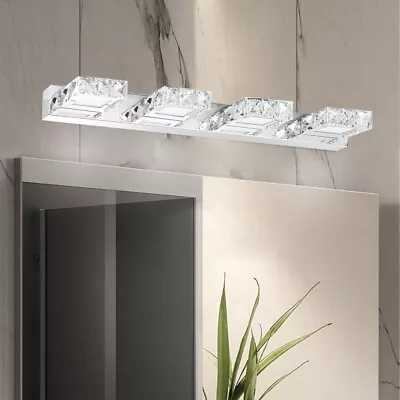 LED 4-Light Bathroom Vanity Light Fixture Over Mirror Modern Crystal Wall Lamps • $41.80