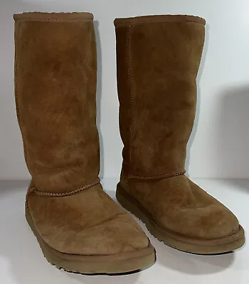 UGG Classic Tall Boots Womens 6 Brown 5229Y Cabincore Bohemian Southwestern • $15.95
