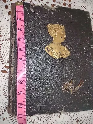 Antique VTG Post Card Album Golden Age Era 121 Cards Early 1920s Most Stamped  • $250