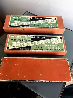 Three Boxes Of New Old Stock James Dixon & Sons Sheffield Stainless Steel Knives • $100