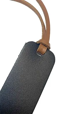 Leather Bookmark Black And Tan Leather Page Marker Book Mark • £5.23