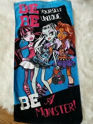 Monster High Beach Towel 2013 Mattel  Be Yourself Be Unique  Summer Beach Towel • $16.40