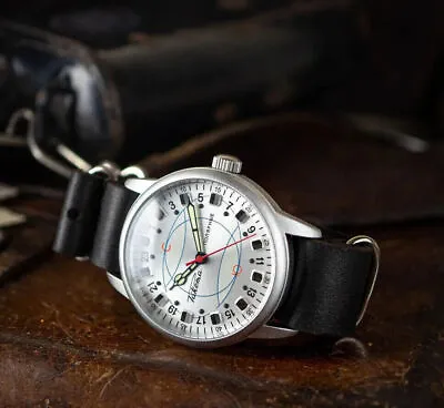 Raketa 24 Hours Vintage Men's Watch  ROCKET  Mechanical Soviet Wristwatch • £246.06