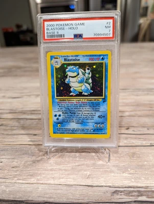 $85 • Buy 2000 Pokemon TCG Blastoise Base Set 2 2/130 Holo Unlimited Wotc Rare PSA 7 NM 