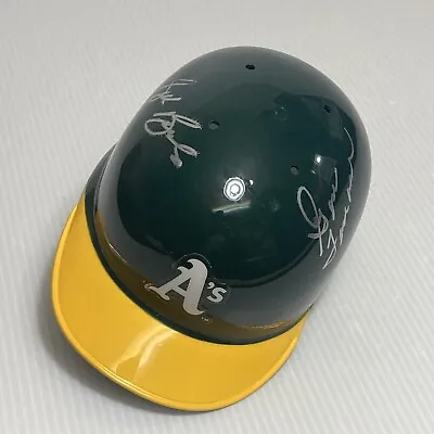 Riddell Mini Baseball Batting Helmet  MLB Oakland A’s Two Unknown Autograph 1998 • $34.12