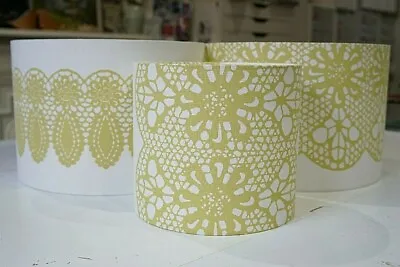 Handmade Lampshade - Wilman Interiors Chantilly Lace - Mustard • £20