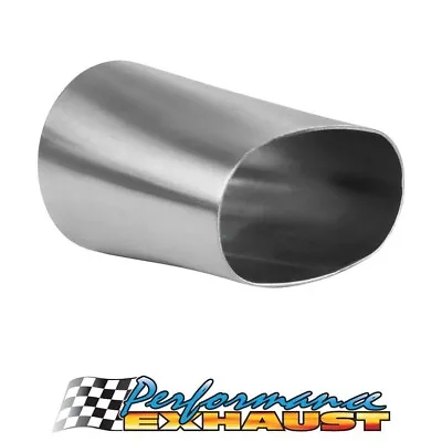 3  Oval To Round Exhaust Pipe Adapter Transition - Stainless  • $36