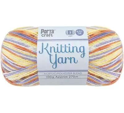 Knitting Yarn 100g 270m 8ply Multi 04 Autumn (Product # 189535) • $3.30