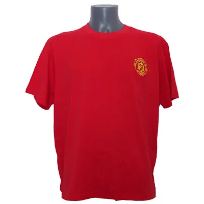 Manchester United FC Size LARGE Club Crest Red T Shirt Official Merchandise  • £9.95