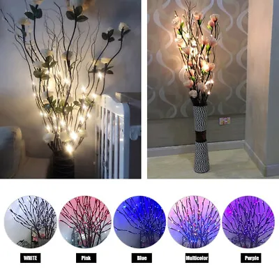 £8.19 • Buy 20 LED Tree Branch Led Fairy Light Battery Power Decor Willow Twig Branch Lights
