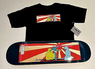Mark Gonzales Vintage  Krooked Skateboard Deck And Matching Shirt Rising Son • $109.99