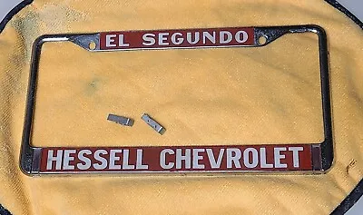 Rare Hessell Chevrolet El Segundo Calif License Plate Frame Camaro Nova Chevelle • $169.99