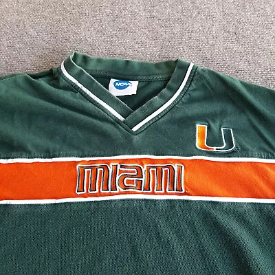 Vintage Miami Hurricanes Shirt V Neck The U NCAA Football Team Apparel • $27.78