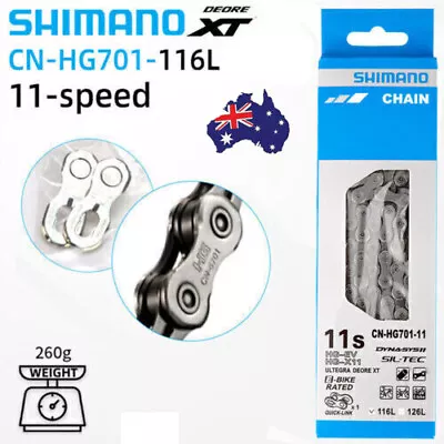 6/7/8/9/10/11 Speed Chain HG54/95/701 Deore MTB Road Bike 116 Link FOR Shimano • $21.58