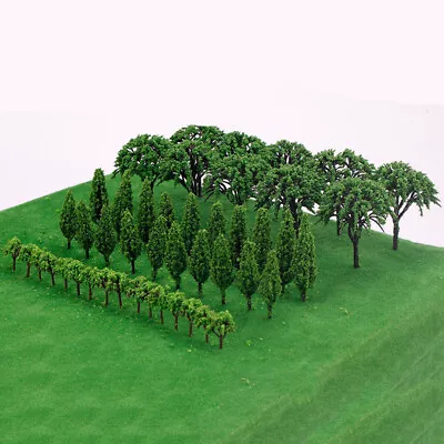 50PCS Trees Model Train Railroad Wargame Diorama Scenery Landscape Scale DIY US • $11.84