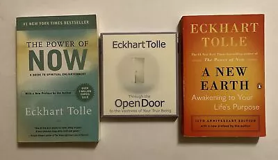 LOT 3 By Eckhart Tolle The Power Of Now + A New Earth ￼+ ￼Through The Open Door • $12.90