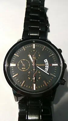 FNGEEN Men Fashion Military Stainless Steel Analog Date Sport Quartz Wrist Watch • $24
