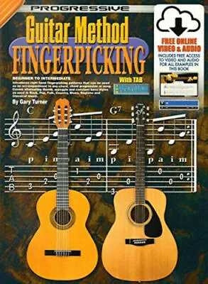 Learn To Play Acoustic Guitar Electro Acoustic Method Fingerpicking O/L Audio J5 • £19.99