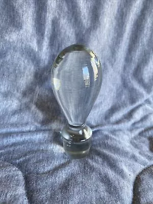 Vintage Crystal Glass Decanter Replacement Stopper Oval Shaped • $10