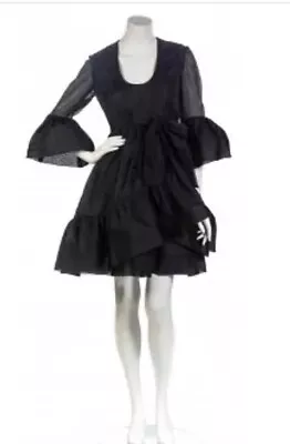 Bill Blass For Maurice Rentner Vintage 1960s Black Organza Dress Sz 10 • $300