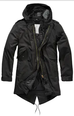 Brandit M51 US Parka Urban Lining Fishtail Mens Casual Outdoor Jacket Black • $119.90