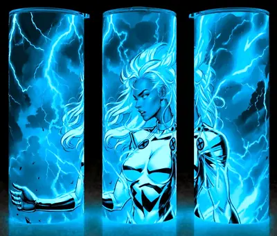 Glow In The Dark Storm X-Men Lightning Comic Book Cup Mug Tumbler 20oz • $22.95