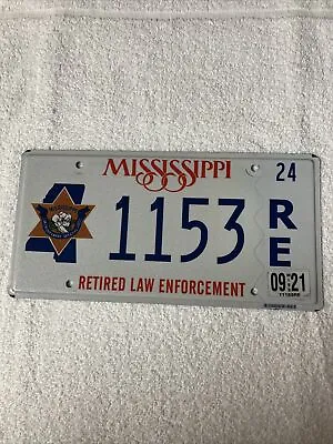 Mississippi Retired Law Enforcement License Plate 1153RE • $19.99