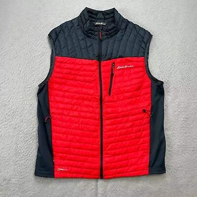 Eddie Bauer Vest Mens Large First Ascent Goose Down Puffer Stormdown 800 Hybrid • $36.84