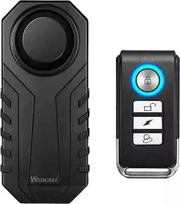 WSDCam 113dB Multipurpose Bike Alarm Wireless Vibration Motion Sensor Waterproof • $14.99