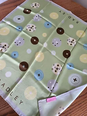 Pretty Radley Button Design Silk Scarf • £13.50