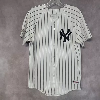 Vintage Majestic New York NY Yankees Mariano Rivera 42 Pinstripe Jersey Youth XL • $29.99