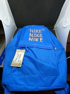 Nike Heritage Logo Blue & Orange Backpack Dq5753-435 • $29.99