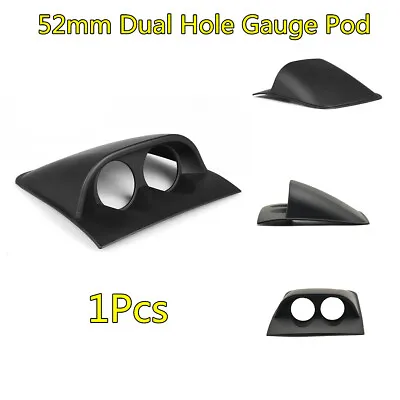 $26 • Buy Car ABS Plastic 2  52mm 2 Hole Dash Gauge Pod Dashboard Mount Holder 1X Black